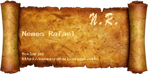 Nemes Rafael névjegykártya